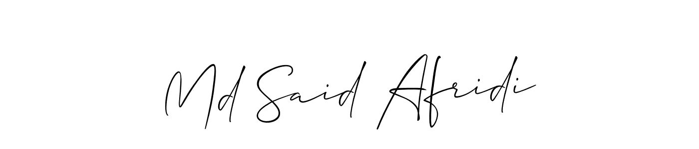 The best way (Allison_Script) to make a short signature is to pick only two or three words in your name. The name Md Said Afridi include a total of six letters. For converting this name. Md Said Afridi signature style 2 images and pictures png