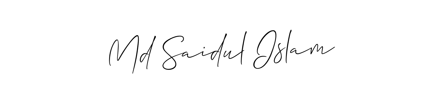 How to make Md Saidul Islam signature? Allison_Script is a professional autograph style. Create handwritten signature for Md Saidul Islam name. Md Saidul Islam signature style 2 images and pictures png