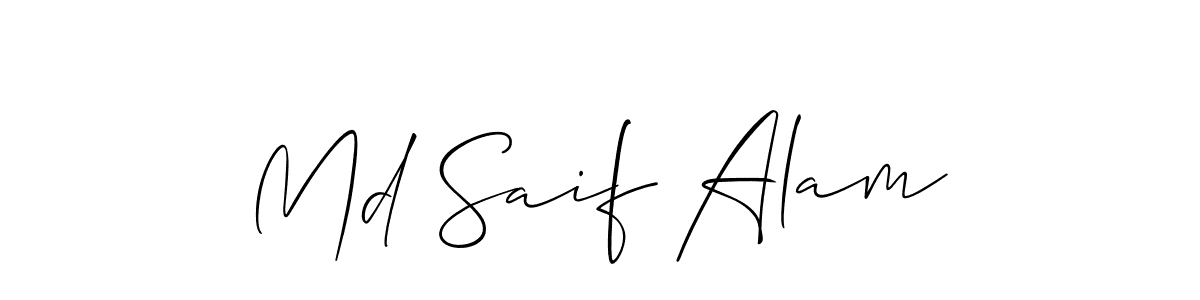 Also we have Md Saif Alam name is the best signature style. Create professional handwritten signature collection using Allison_Script autograph style. Md Saif Alam signature style 2 images and pictures png