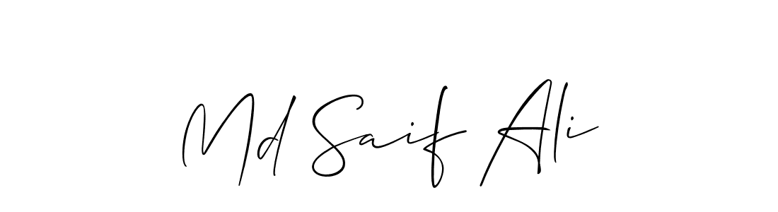 How to make Md Saif Ali name signature. Use Allison_Script style for creating short signs online. This is the latest handwritten sign. Md Saif Ali signature style 2 images and pictures png