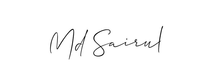 Design your own signature with our free online signature maker. With this signature software, you can create a handwritten (Allison_Script) signature for name Md Sairul. Md Sairul signature style 2 images and pictures png