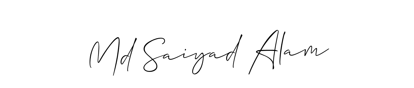 Make a beautiful signature design for name Md Saiyad Alam. With this signature (Allison_Script) style, you can create a handwritten signature for free. Md Saiyad Alam signature style 2 images and pictures png