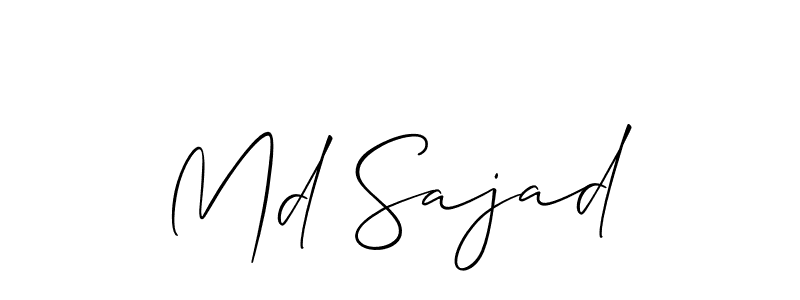 Similarly Allison_Script is the best handwritten signature design. Signature creator online .You can use it as an online autograph creator for name Md Sajad. Md Sajad signature style 2 images and pictures png