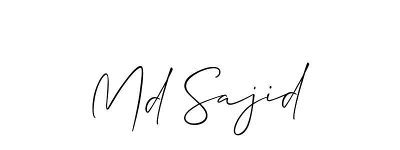 How to make Md Sajid name signature. Use Allison_Script style for creating short signs online. This is the latest handwritten sign. Md Sajid signature style 2 images and pictures png