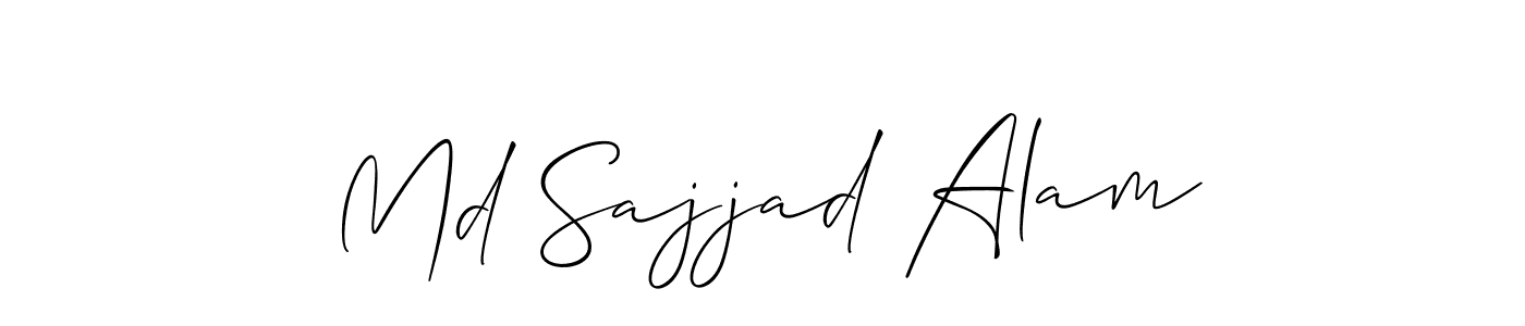 Allison_Script is a professional signature style that is perfect for those who want to add a touch of class to their signature. It is also a great choice for those who want to make their signature more unique. Get Md Sajjad Alam name to fancy signature for free. Md Sajjad Alam signature style 2 images and pictures png