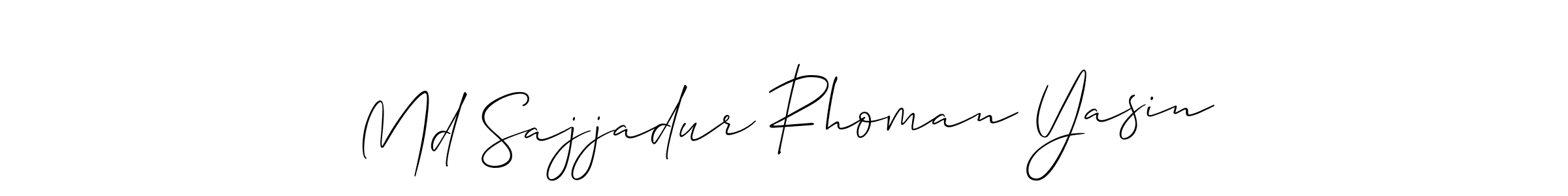 How to Draw Md Sajjadur Rhoman Yasin signature style? Allison_Script is a latest design signature styles for name Md Sajjadur Rhoman Yasin. Md Sajjadur Rhoman Yasin signature style 2 images and pictures png