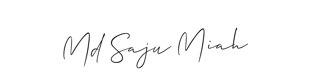 Also we have Md Saju Miah name is the best signature style. Create professional handwritten signature collection using Allison_Script autograph style. Md Saju Miah signature style 2 images and pictures png