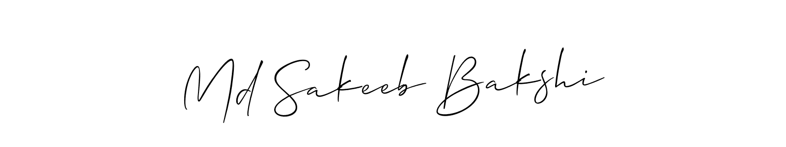 Also You can easily find your signature by using the search form. We will create Md Sakeeb Bakshi name handwritten signature images for you free of cost using Allison_Script sign style. Md Sakeeb Bakshi signature style 2 images and pictures png