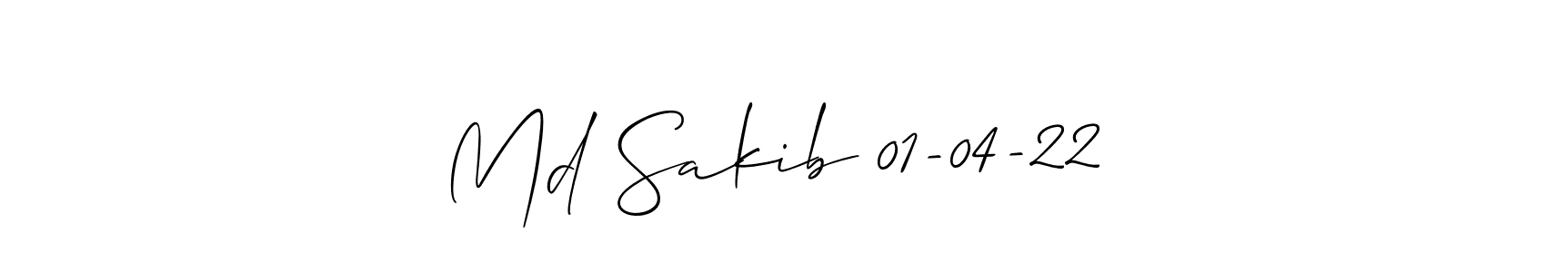 Md Sakib 01-04-22 stylish signature style. Best Handwritten Sign (Allison_Script) for my name. Handwritten Signature Collection Ideas for my name Md Sakib 01-04-22. Md Sakib 01-04-22 signature style 2 images and pictures png
