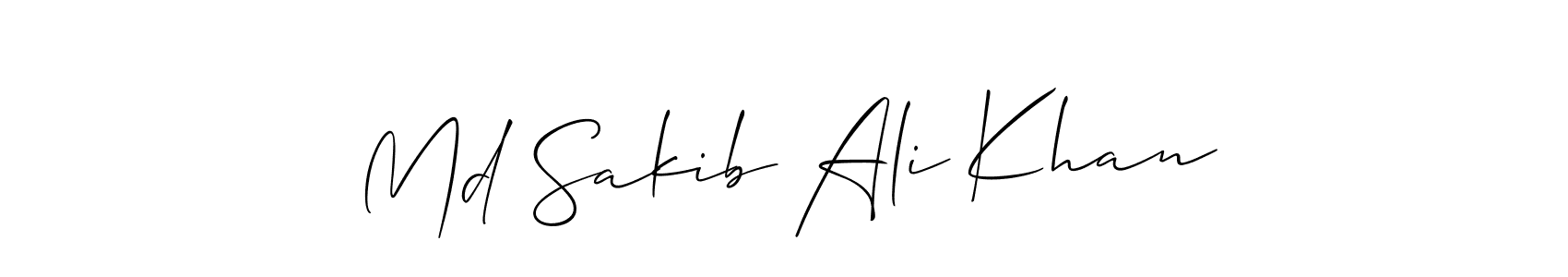 Create a beautiful signature design for name Md Sakib Ali Khan. With this signature (Allison_Script) fonts, you can make a handwritten signature for free. Md Sakib Ali Khan signature style 2 images and pictures png