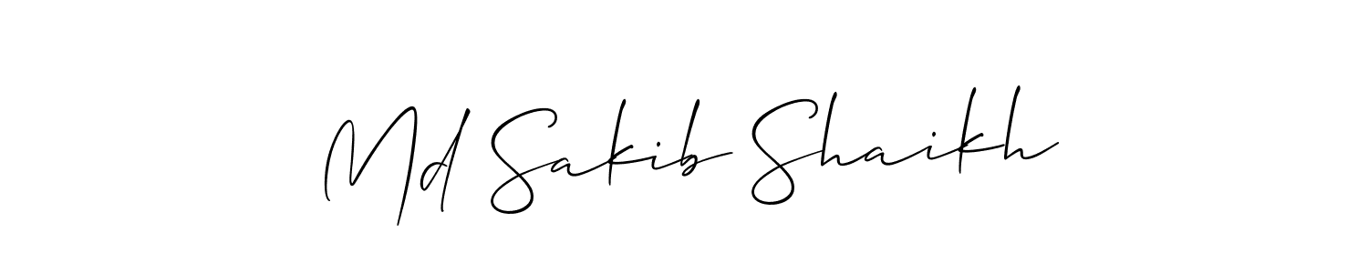 Create a beautiful signature design for name Md Sakib Shaikh. With this signature (Allison_Script) fonts, you can make a handwritten signature for free. Md Sakib Shaikh signature style 2 images and pictures png