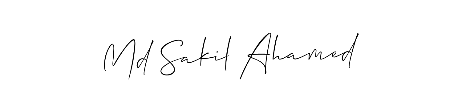 Make a beautiful signature design for name Md Sakil Ahamed. With this signature (Allison_Script) style, you can create a handwritten signature for free. Md Sakil Ahamed signature style 2 images and pictures png
