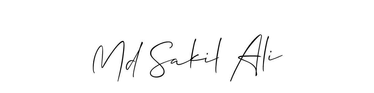 Similarly Allison_Script is the best handwritten signature design. Signature creator online .You can use it as an online autograph creator for name Md Sakil Ali. Md Sakil Ali signature style 2 images and pictures png