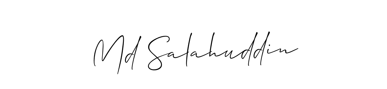 Create a beautiful signature design for name Md Salahuddin. With this signature (Allison_Script) fonts, you can make a handwritten signature for free. Md Salahuddin signature style 2 images and pictures png
