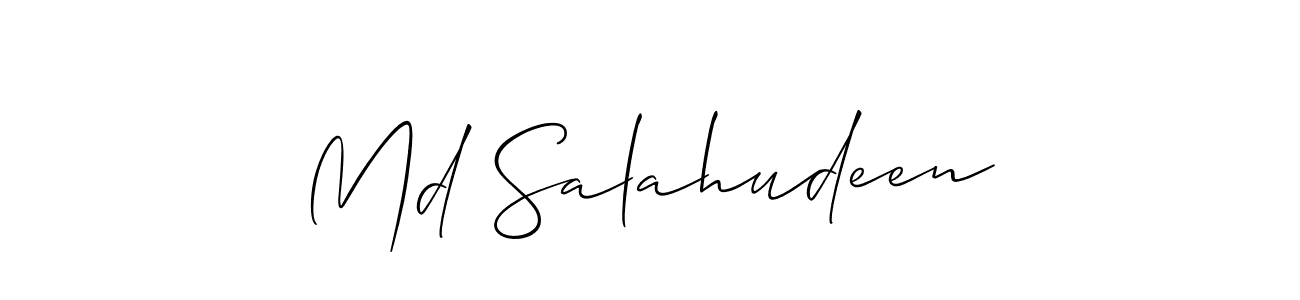 Design your own signature with our free online signature maker. With this signature software, you can create a handwritten (Allison_Script) signature for name Md Salahudeen. Md Salahudeen signature style 2 images and pictures png