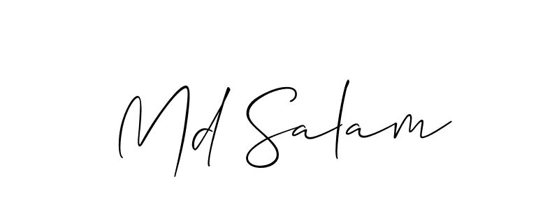 You should practise on your own different ways (Allison_Script) to write your name (Md Salam) in signature. don't let someone else do it for you. Md Salam signature style 2 images and pictures png