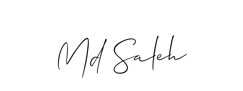 It looks lik you need a new signature style for name Md Saleh. Design unique handwritten (Allison_Script) signature with our free signature maker in just a few clicks. Md Saleh signature style 2 images and pictures png