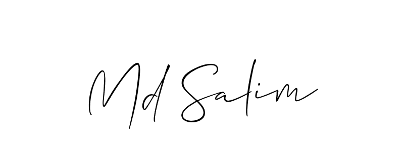 How to make Md Salim signature? Allison_Script is a professional autograph style. Create handwritten signature for Md Salim name. Md Salim signature style 2 images and pictures png