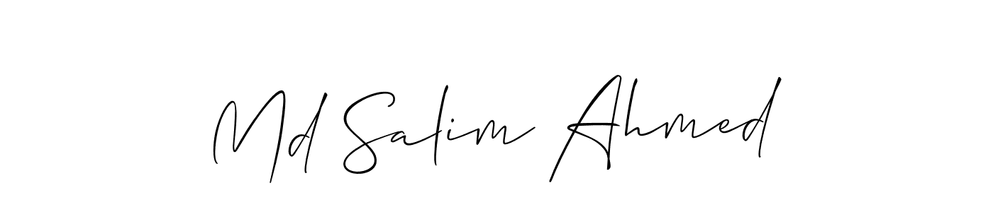 Md Salim Ahmed stylish signature style. Best Handwritten Sign (Allison_Script) for my name. Handwritten Signature Collection Ideas for my name Md Salim Ahmed. Md Salim Ahmed signature style 2 images and pictures png