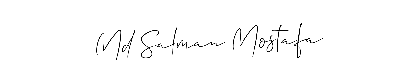 You should practise on your own different ways (Allison_Script) to write your name (Md Salman Mostafa) in signature. don't let someone else do it for you. Md Salman Mostafa signature style 2 images and pictures png