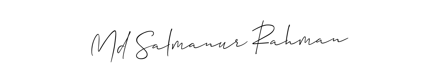 How to Draw Md Salmanur Rahman signature style? Allison_Script is a latest design signature styles for name Md Salmanur Rahman. Md Salmanur Rahman signature style 2 images and pictures png