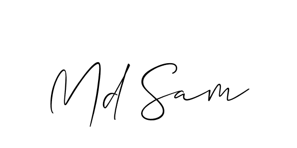 Make a short Md Sam signature style. Manage your documents anywhere anytime using Allison_Script. Create and add eSignatures, submit forms, share and send files easily. Md Sam signature style 2 images and pictures png