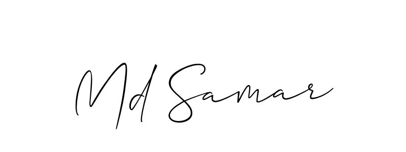 Allison_Script is a professional signature style that is perfect for those who want to add a touch of class to their signature. It is also a great choice for those who want to make their signature more unique. Get Md Samar name to fancy signature for free. Md Samar signature style 2 images and pictures png