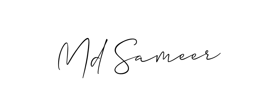 Also You can easily find your signature by using the search form. We will create Md Sameer name handwritten signature images for you free of cost using Allison_Script sign style. Md Sameer signature style 2 images and pictures png