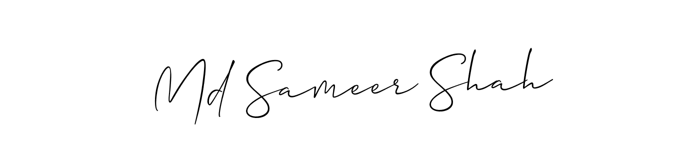 Md Sameer Shah stylish signature style. Best Handwritten Sign (Allison_Script) for my name. Handwritten Signature Collection Ideas for my name Md Sameer Shah. Md Sameer Shah signature style 2 images and pictures png