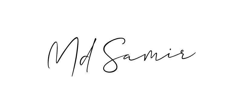 Md Samir stylish signature style. Best Handwritten Sign (Allison_Script) for my name. Handwritten Signature Collection Ideas for my name Md Samir. Md Samir signature style 2 images and pictures png