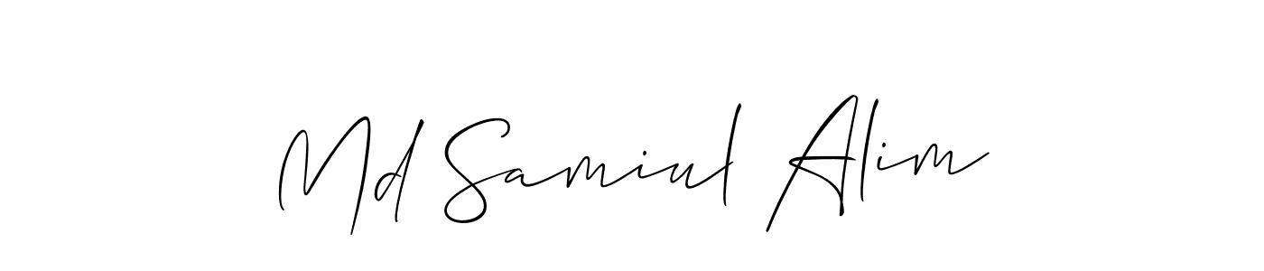 Design your own signature with our free online signature maker. With this signature software, you can create a handwritten (Allison_Script) signature for name Md Samiul Alim. Md Samiul Alim signature style 2 images and pictures png