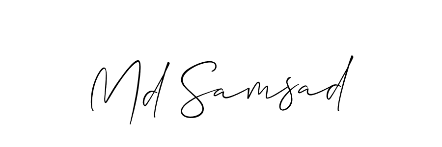 Design your own signature with our free online signature maker. With this signature software, you can create a handwritten (Allison_Script) signature for name Md Samsad. Md Samsad signature style 2 images and pictures png