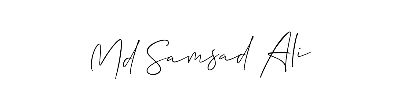 Md Samsad Ali stylish signature style. Best Handwritten Sign (Allison_Script) for my name. Handwritten Signature Collection Ideas for my name Md Samsad Ali. Md Samsad Ali signature style 2 images and pictures png