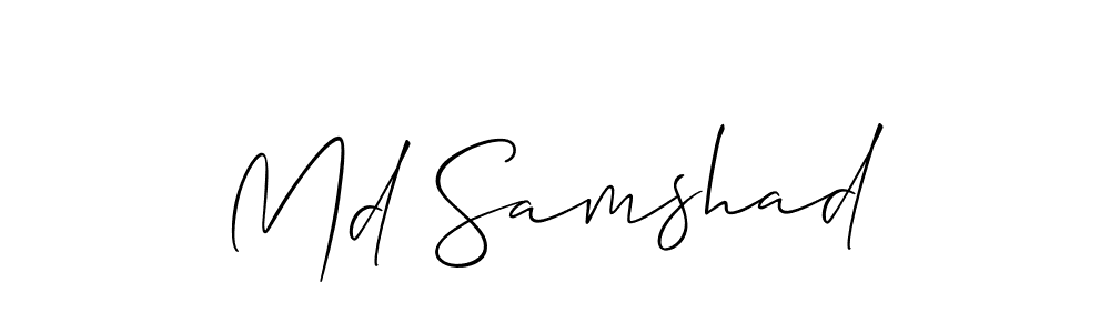How to Draw Md Samshad signature style? Allison_Script is a latest design signature styles for name Md Samshad. Md Samshad signature style 2 images and pictures png