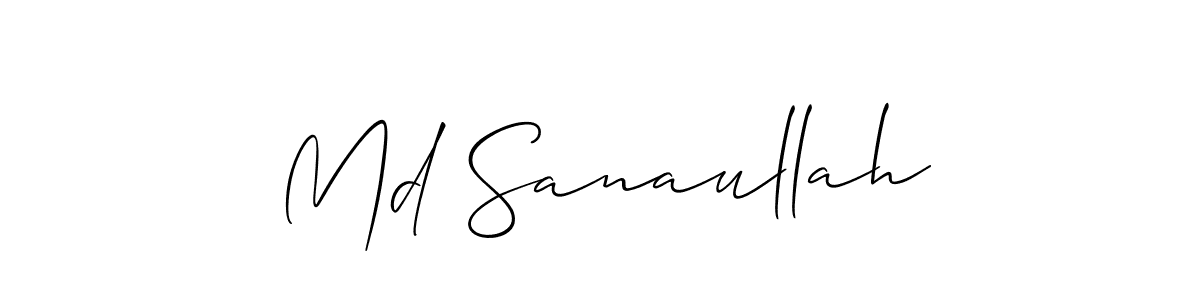 Md Sanaullah stylish signature style. Best Handwritten Sign (Allison_Script) for my name. Handwritten Signature Collection Ideas for my name Md Sanaullah. Md Sanaullah signature style 2 images and pictures png