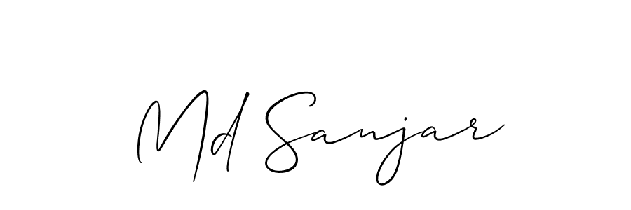 You should practise on your own different ways (Allison_Script) to write your name (Md Sanjar) in signature. don't let someone else do it for you. Md Sanjar signature style 2 images and pictures png