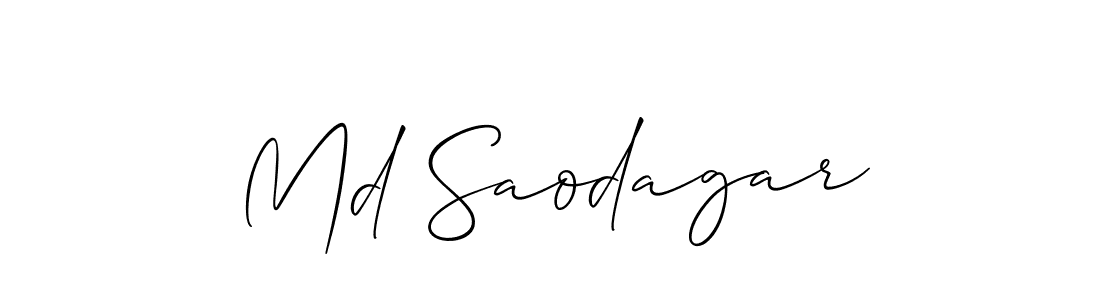 How to make Md Saodagar name signature. Use Allison_Script style for creating short signs online. This is the latest handwritten sign. Md Saodagar signature style 2 images and pictures png
