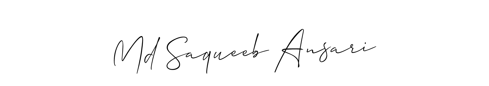 How to Draw Md Saqueeb Ansari signature style? Allison_Script is a latest design signature styles for name Md Saqueeb Ansari. Md Saqueeb Ansari signature style 2 images and pictures png
