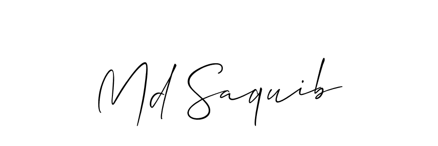 Use a signature maker to create a handwritten signature online. With this signature software, you can design (Allison_Script) your own signature for name Md Saquib. Md Saquib signature style 2 images and pictures png