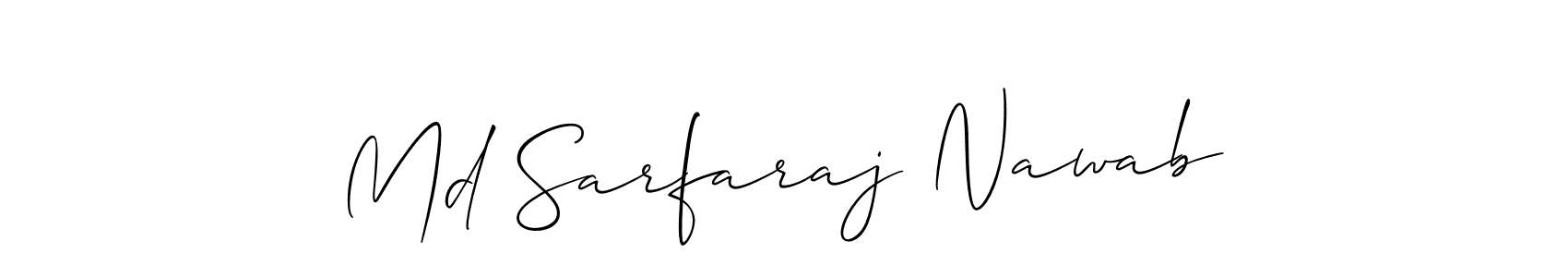 It looks lik you need a new signature style for name Md Sarfaraj Nawab. Design unique handwritten (Allison_Script) signature with our free signature maker in just a few clicks. Md Sarfaraj Nawab signature style 2 images and pictures png