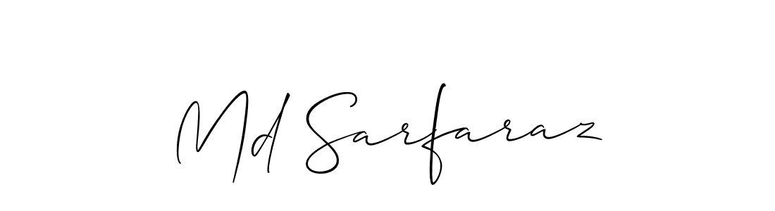 Make a beautiful signature design for name Md Sarfaraz. With this signature (Allison_Script) style, you can create a handwritten signature for free. Md Sarfaraz signature style 2 images and pictures png