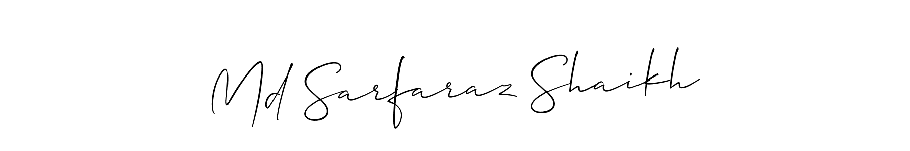 You should practise on your own different ways (Allison_Script) to write your name (Md Sarfaraz Shaikh) in signature. don't let someone else do it for you. Md Sarfaraz Shaikh signature style 2 images and pictures png