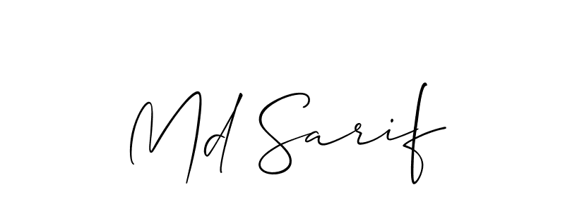Design your own signature with our free online signature maker. With this signature software, you can create a handwritten (Allison_Script) signature for name Md Sarif. Md Sarif signature style 2 images and pictures png