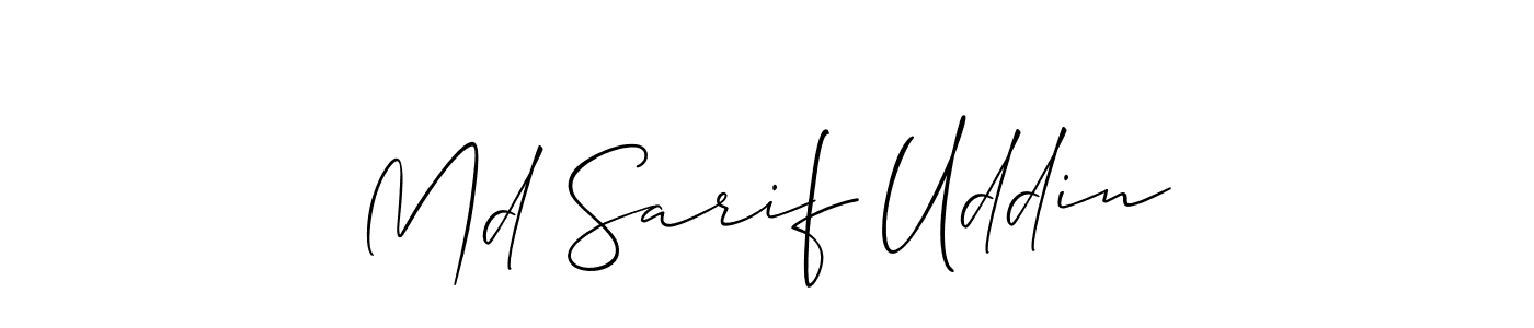 Use a signature maker to create a handwritten signature online. With this signature software, you can design (Allison_Script) your own signature for name Md Sarif Uddin. Md Sarif Uddin signature style 2 images and pictures png