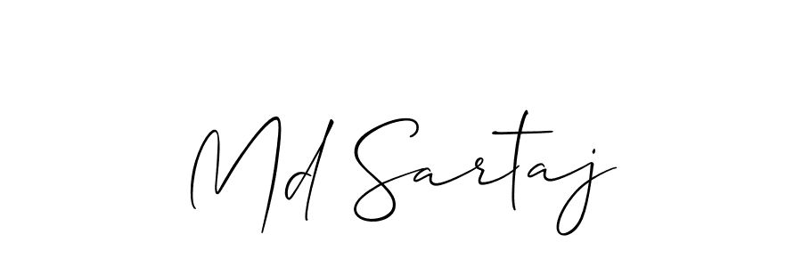 Also we have Md Sartaj name is the best signature style. Create professional handwritten signature collection using Allison_Script autograph style. Md Sartaj signature style 2 images and pictures png