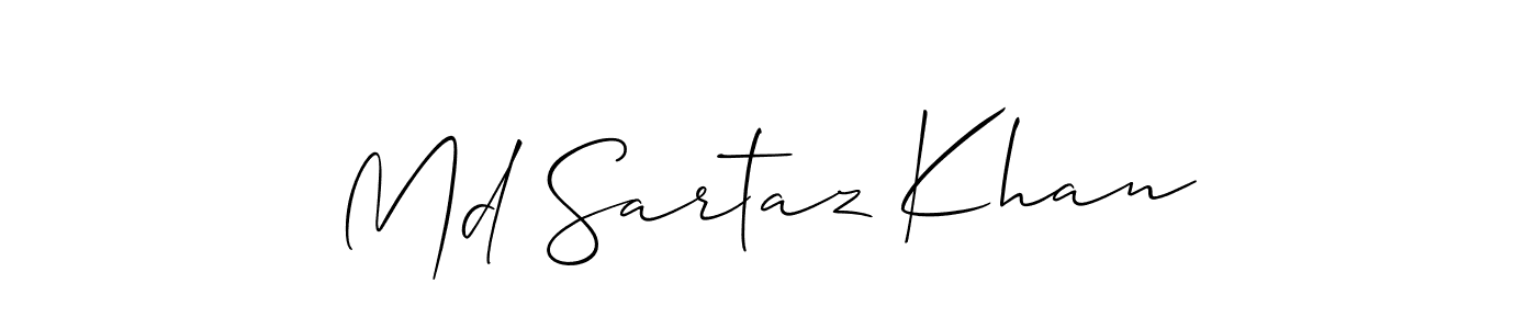 Similarly Allison_Script is the best handwritten signature design. Signature creator online .You can use it as an online autograph creator for name Md Sartaz Khan. Md Sartaz Khan signature style 2 images and pictures png