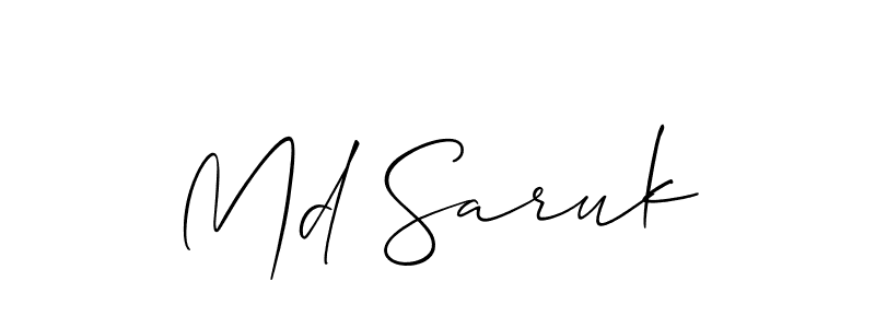 How to Draw Md Saruk signature style? Allison_Script is a latest design signature styles for name Md Saruk. Md Saruk signature style 2 images and pictures png