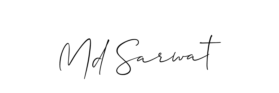 Allison_Script is a professional signature style that is perfect for those who want to add a touch of class to their signature. It is also a great choice for those who want to make their signature more unique. Get Md Sarwat name to fancy signature for free. Md Sarwat signature style 2 images and pictures png