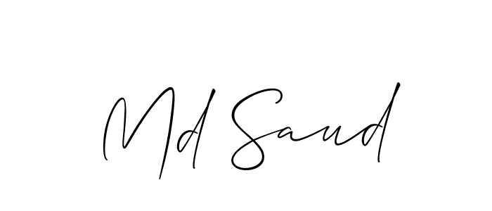 It looks lik you need a new signature style for name Md Saud. Design unique handwritten (Allison_Script) signature with our free signature maker in just a few clicks. Md Saud signature style 2 images and pictures png