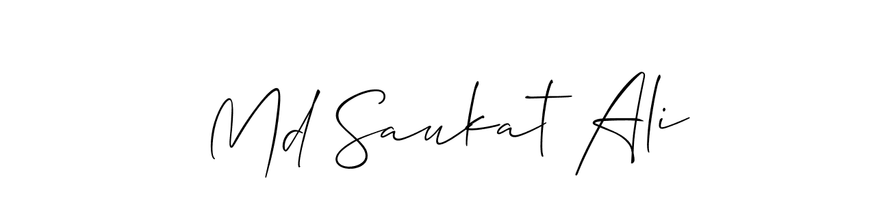 It looks lik you need a new signature style for name Md Saukat Ali. Design unique handwritten (Allison_Script) signature with our free signature maker in just a few clicks. Md Saukat Ali signature style 2 images and pictures png
